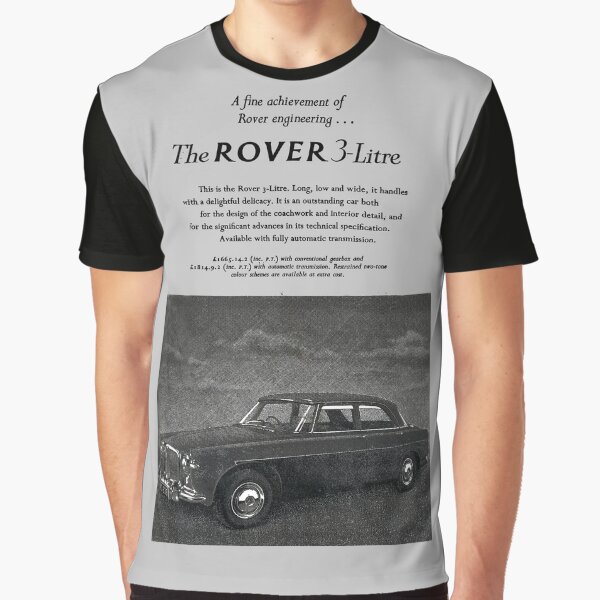 Evolution of Man Rover P5B coupe t-shirt 