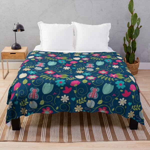 Item preview, Dark Blue Floral Pattern designed and sold by Pamela Maxwell.