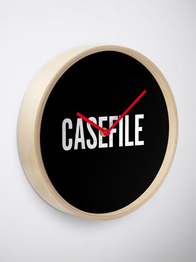 Alternate view of Casefile True Crime Podcast Logo (Light) Clock