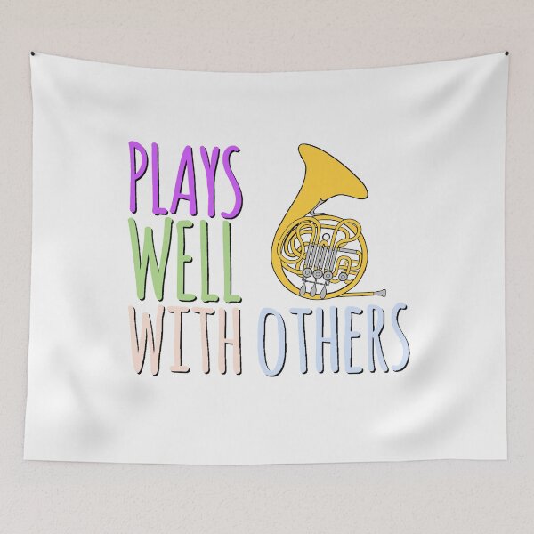 Item preview, Plays Well With Others - French Horn designed and sold by BandMomDesigns.