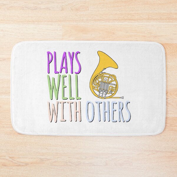 Item preview, Plays Well With Others - French Horn designed and sold by BandMomDesigns.