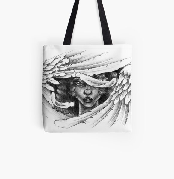 Angel Wings All Over Print Tote Bag