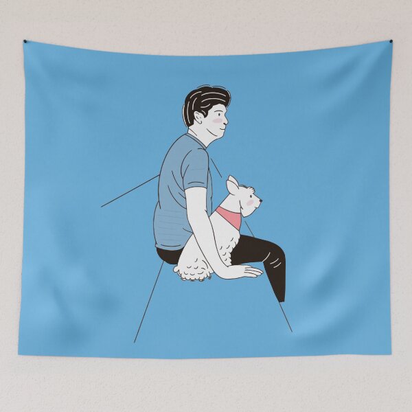 Item preview, Boy and his dog watching. designed and sold by renanbarco.