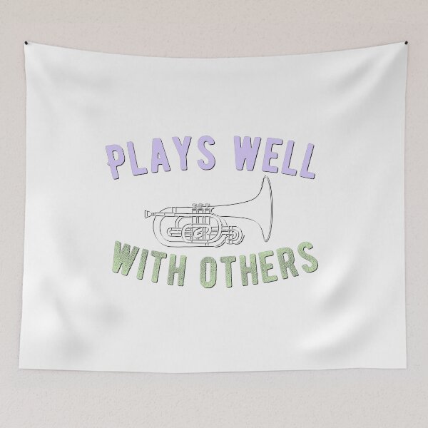 Item preview, Plays Well With Others - Mellophone designed and sold by BandMomDesigns.