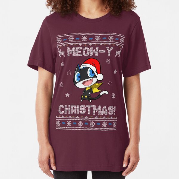 Morgana Meow-y Christmas! Slim Fit T-Shirt