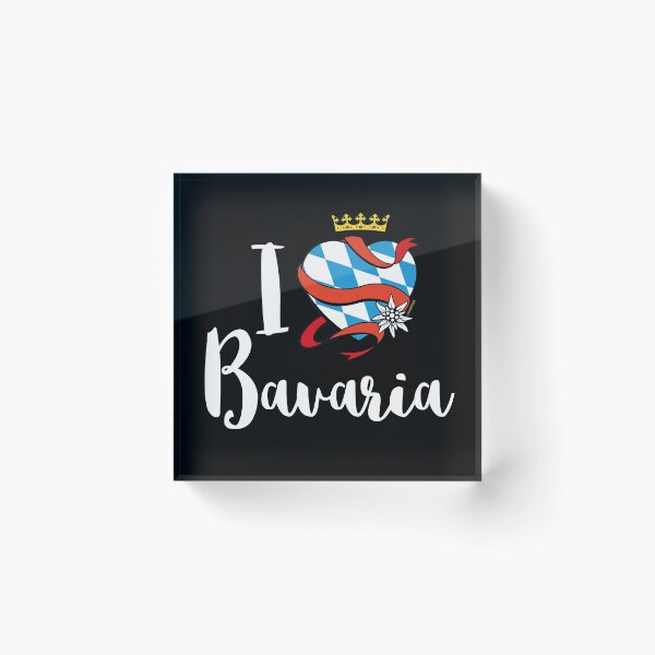 Item preview, I LOVE BAVARIA Bavarian Heart Saying Crown Edelweiss Gift Idea by servusbavaria designed and sold by catsandmore.
