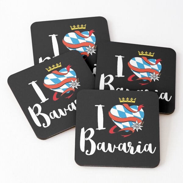 Item preview, I LOVE BAVARIA Bavarian Heart Saying Crown Edelweiss Gift Idea by servusbavaria designed and sold by catsandmore.