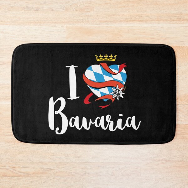 Item preview, I LOVE BAVARIA Bavarian Heart Saying Crown Edelweiss Gift Idea by servusbavaria designed and sold by catsandmore.
