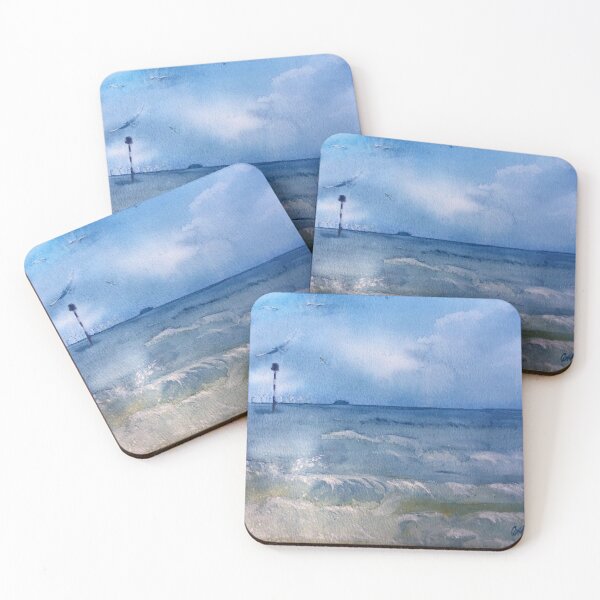 Item preview, Turning of the tide: A watercolour painting of West Bay designed and sold by Double Dutch Designs.