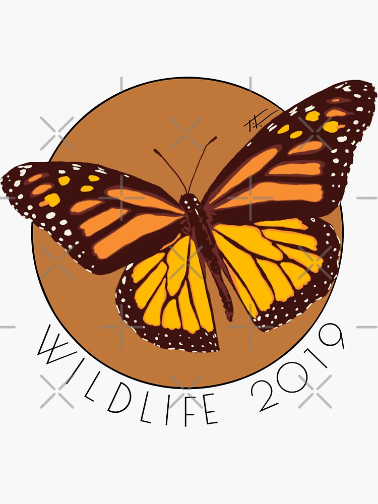 Thumbnail 3 of 3, Sticker, Monarch Butterfly designed and sold by Teresa Lewis.