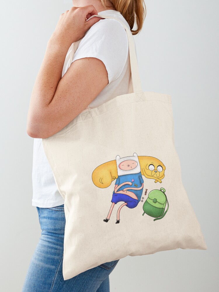 Spreadshirt Adventure Time Jake First Step Being Sorta Good Tote Bag 