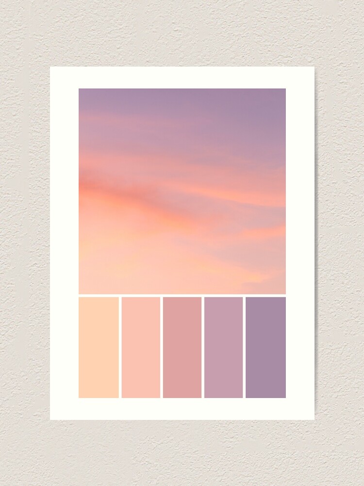 Alternate view of Dreamy Sunset Skies Colour Palette Art Print