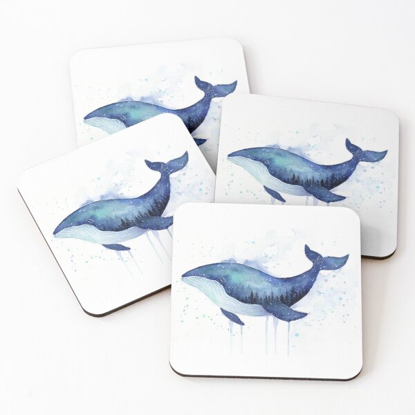 Item preview, Galaxy Whale Watercolor designed and sold by Olga Shvartsur.