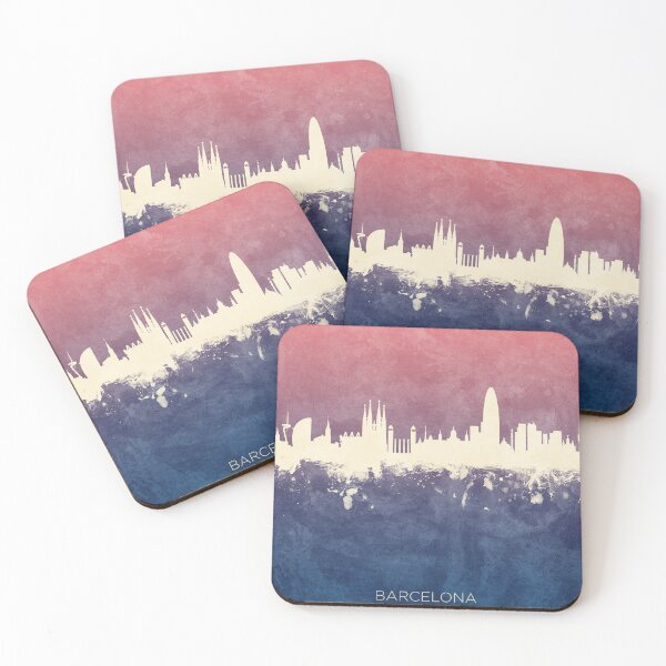 Item preview, Barcelona Spain Skyline designed and sold by ArtPrints.