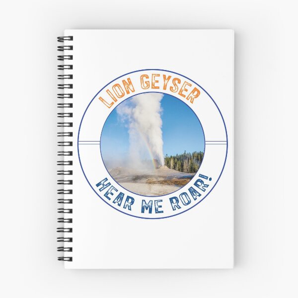 Item preview, Lion Geyser in Yellowstone National Park, with rainbow! Hear it roar! designed and sold by AvocaSpring.