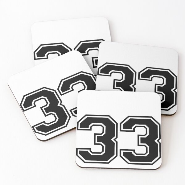 Item preview, Varsity Team Sports Uniform Number #33 - Black designed and sold by RiplMedia.