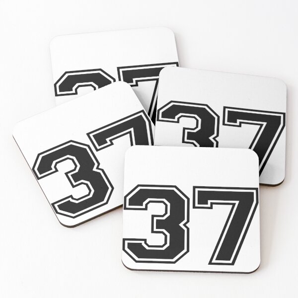 Item preview, Varsity Team Sports Uniform Number #37 - Black designed and sold by RiplMedia.