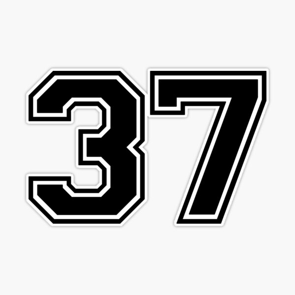 Varsity Team Sports Uniform Number #21 - Black Sticker for Sale by  RiplMedia