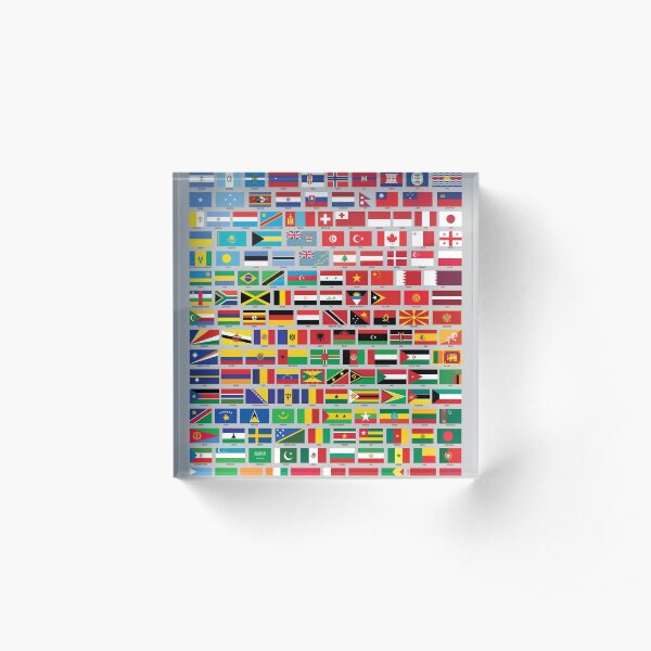 Flags of the World by Color Acrylic Block