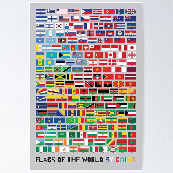 Flags of the World by Color Poster