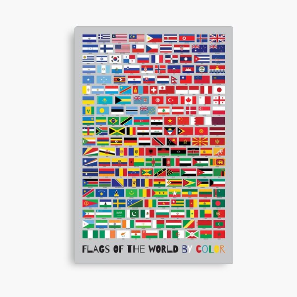 Flags of the World by Color Canvas Print