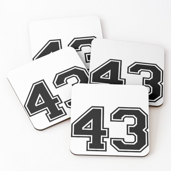 Item preview, Varsity Team Sports Uniform Number #43 - Black designed and sold by RiplMedia.