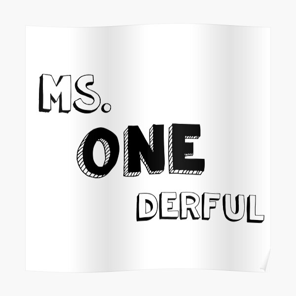 Ms. One derful Poster