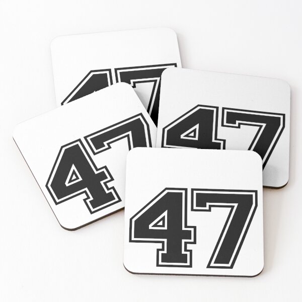 Item preview, Varsity Team Sports Uniform Number #47 - Black designed and sold by RiplMedia.