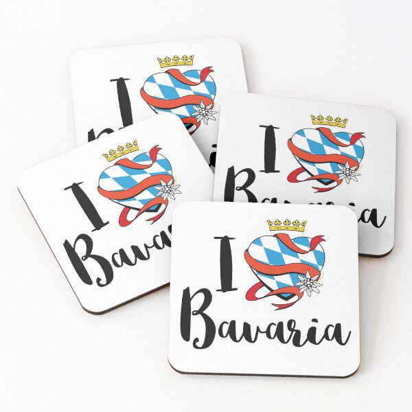 Item preview, I LOVE BAVARIA Bavarian Heart Saying Crown Edelweiss Gift Idea by servusbavaria designed and sold by catsandmore.