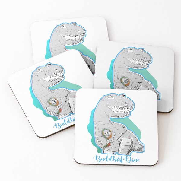 Item preview, Buddhist Dinosaur with Religious Prayer Beads (drawing by ACCI) designed and sold by VanyssaGraphics.