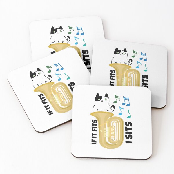 Item preview, Tuba - If It Fits, I Sits (Tuba Cat) designed and sold by BandMomDesigns.
