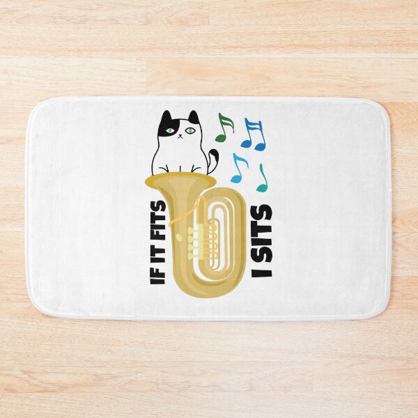 Item preview, Tuba - If It Fits, I Sits (Tuba Cat) designed and sold by BandMomDesigns.