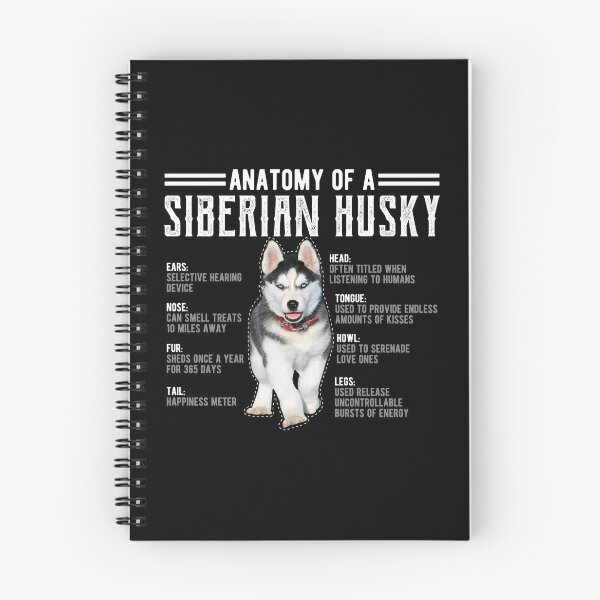 Item preview, Anatomy of A Husky print Siberian Dog Fans Tee product designed and sold by Lisbob.