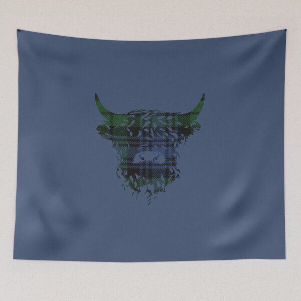 Item preview, Black Watch Tartan Scottish Highland Cow designed and sold by PoshJocks.