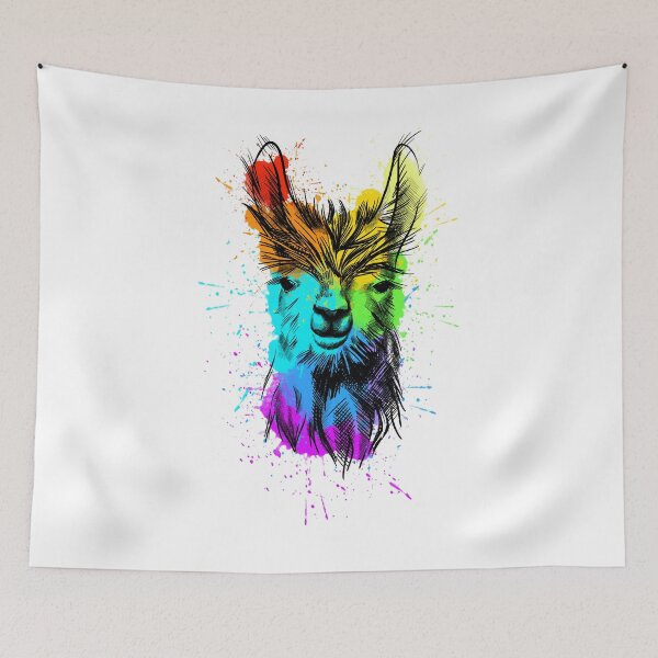 Item preview, Alpaca Llama Many Color Rainbow T-shirt paint splash designed and sold by Tasia Ka.