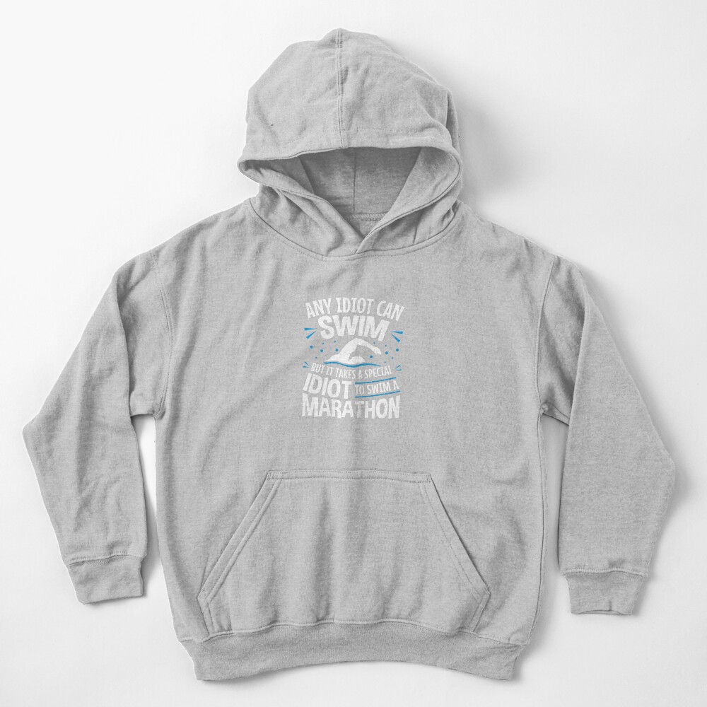 Long Distance Swimmer Open Water Swimming Kids Pullover Hoodie
