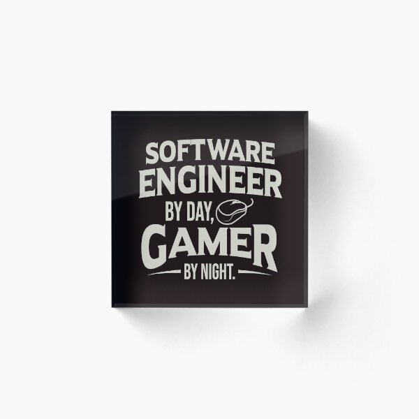 Software Computer Engineer Gift Gamer By Night Gift Acrylic Block