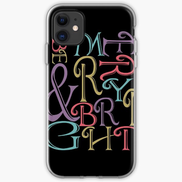 Be Merry and Bright Typography iPhone Soft Case