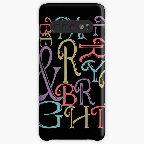 Be Merry and Bright Typography Samsung Galaxy Snap Case