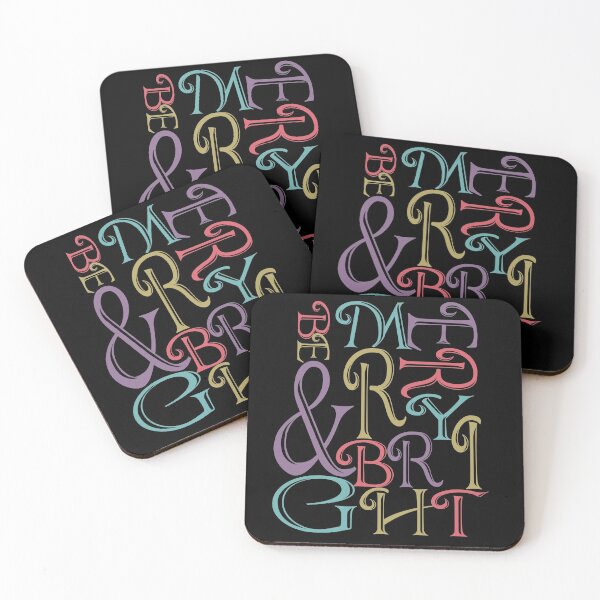 Item preview, Be Merry and Bright Typography  designed and sold by IconicTee.