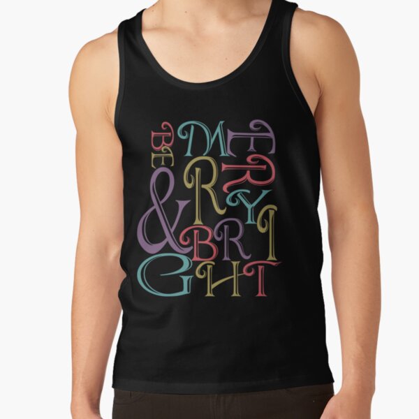 Be Merry and Bright Typography Tank Top