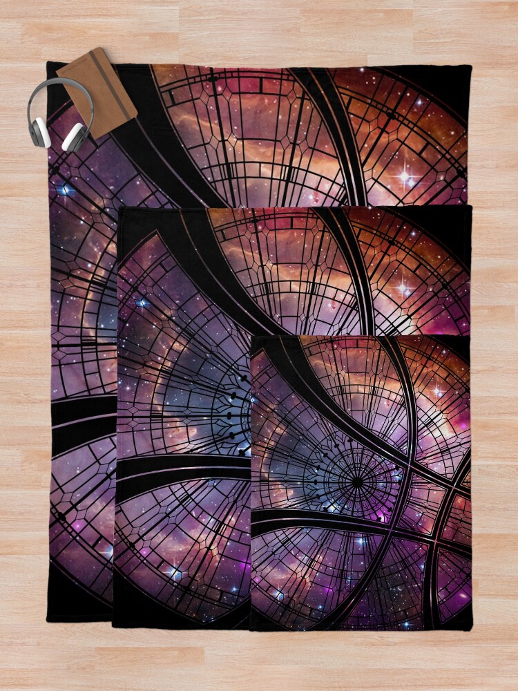Alternate view of Strange window Throw Blanket