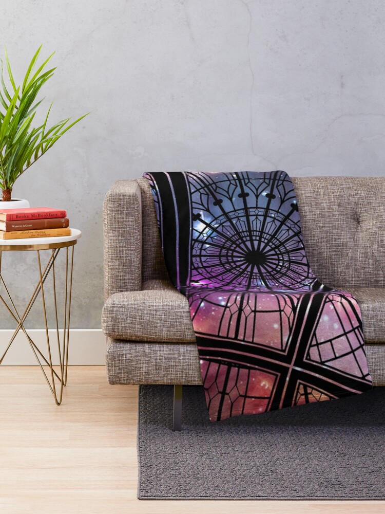 Alternate view of Strange window Throw Blanket