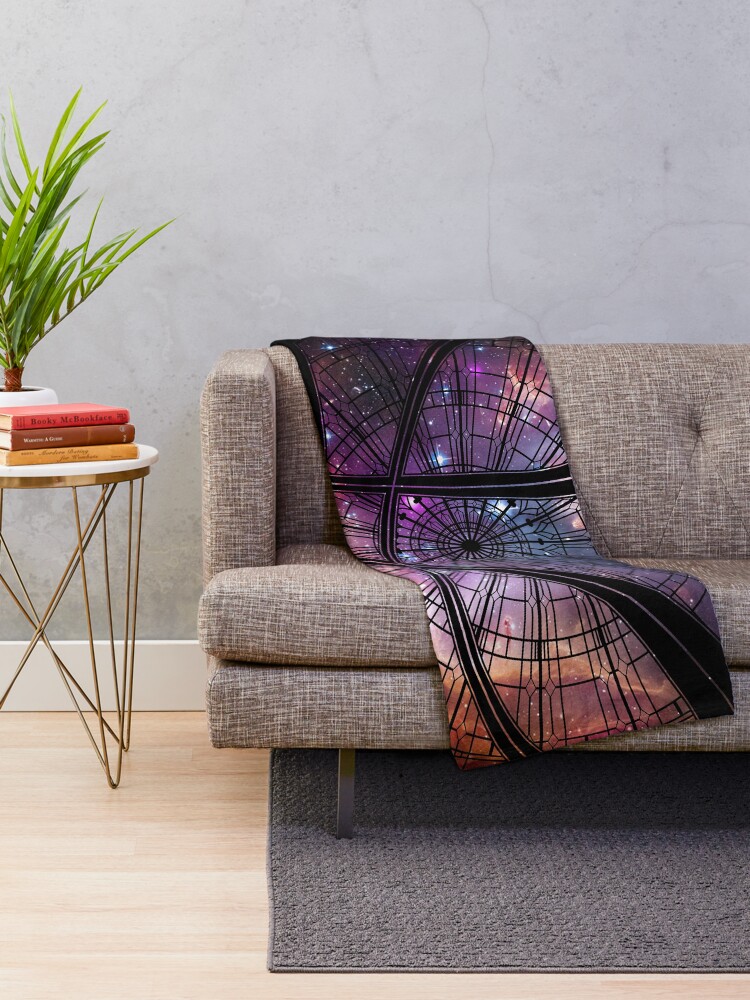 Alternate view of Strange window Throw Blanket