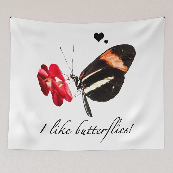 Artikelvorschau, Geschenkidee Schmetterling Foto "I like butterflies!" entworfen und verkauft von Katja LebenFreude.