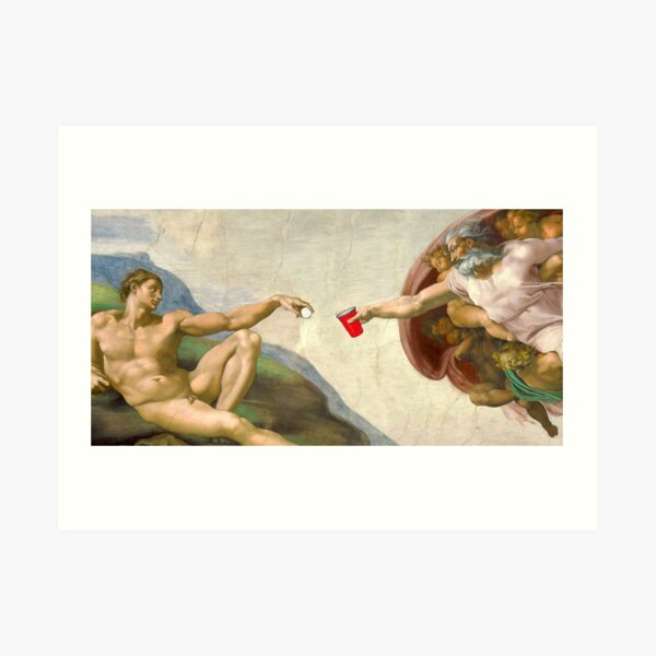 Sistine of Beer Pong Art Print