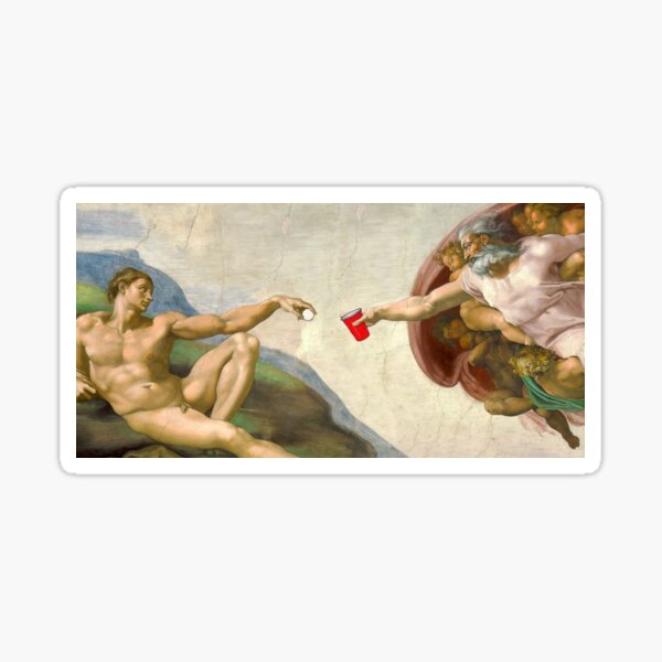 Sixtinisches Bier Pong Sticker