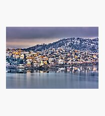 Kastoria with snow... Photographic Print