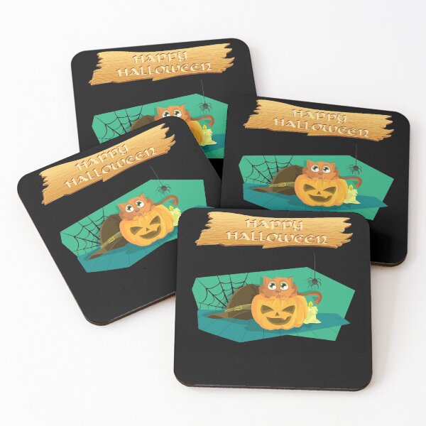 Item preview, Happy Halloween pumpkin cat designed and sold by wolfgangrainer.