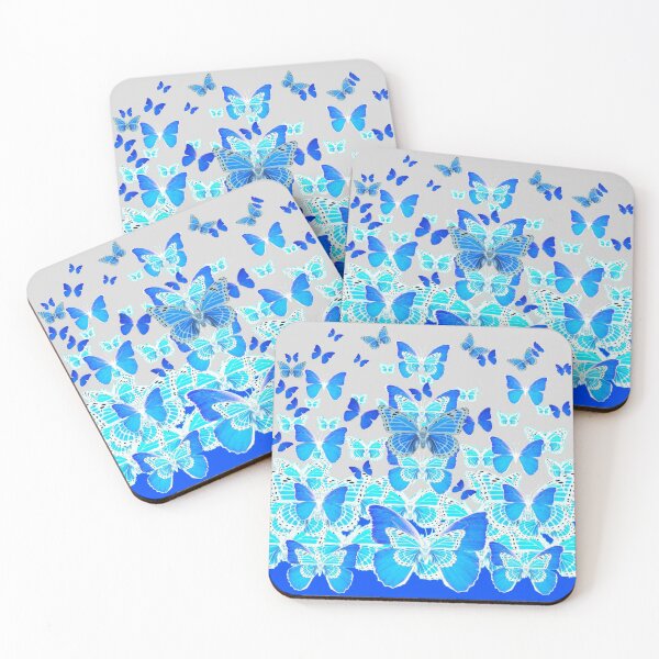 Item preview,  BUTTERFLIES BLUE-GREY MODERN ART MIGRATION PATTERNS designed and sold by sharlesart.